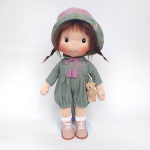 Hannah Waldorf doll inspiration, Organic cotton doll, baby doll and dolls for collectors, gift doll, Art and Doll, waldorf dolls style image 1