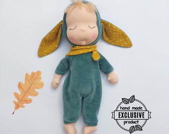 Sweet baby doll- cuddly toy organic cotton doll 30cm/12inch Waldorf doll inspiration