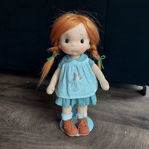 Ellie Waldorf doll inspiration, Organic cotton doll, baby doll and dolls for collectors, gift doll, Art and Doll, waldorf dolls style image 6