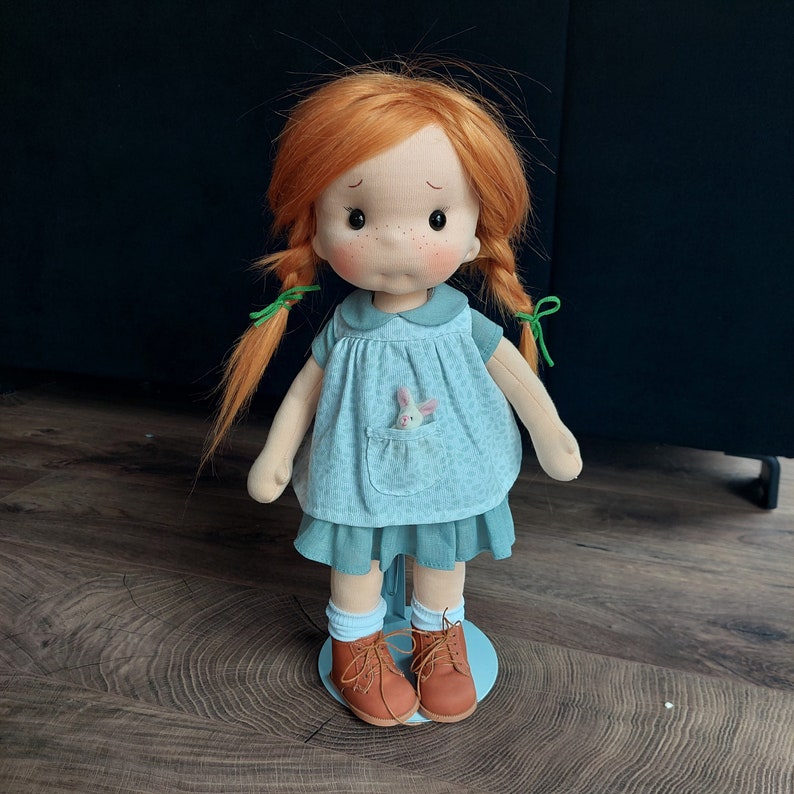 Ellie Waldorf doll inspiration, Organic cotton doll, baby doll and dolls for collectors, gift doll, Art and Doll, waldorf dolls style image 6