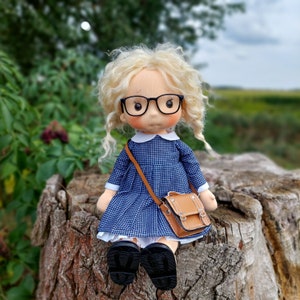 Emily - Waldorf doll inspiration, Organic cotton doll, baby doll and dolls for collectors, gift doll, Art and Doll