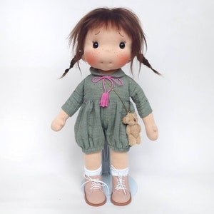 Hannah Waldorf doll inspiration, Organic cotton doll, baby doll and dolls for collectors, gift doll, Art and Doll, waldorf dolls style image 3