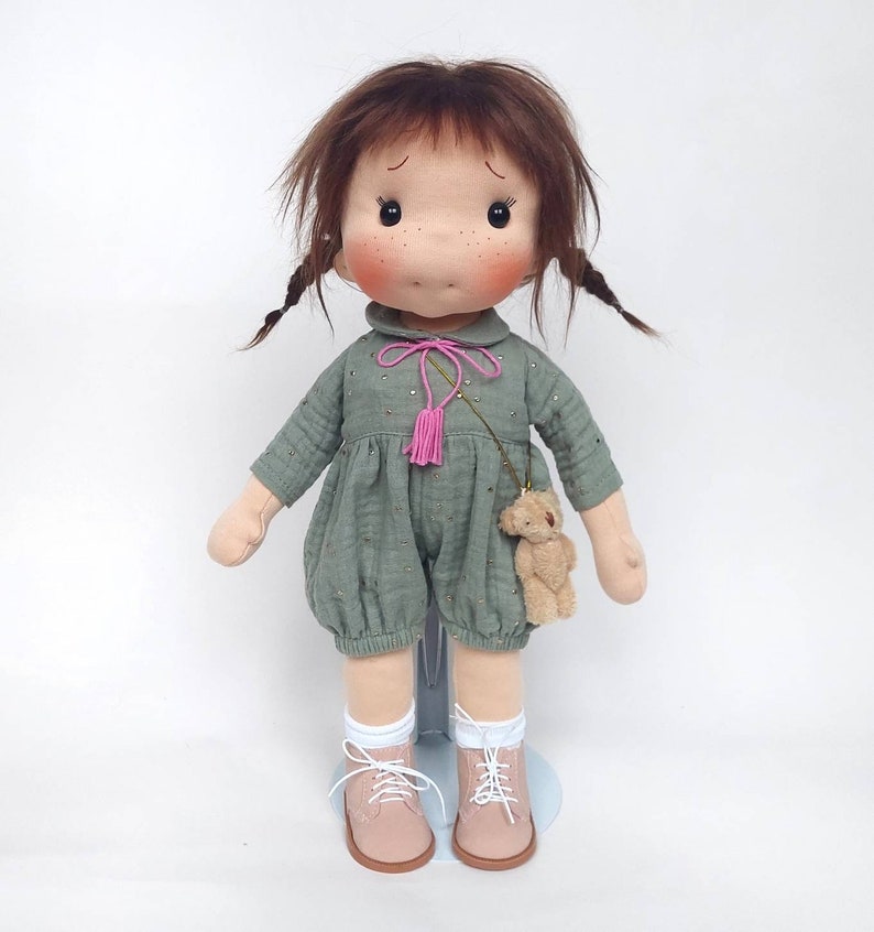 Hannah Waldorf doll inspiration, Organic cotton doll, baby doll and dolls for collectors, gift doll, Art and Doll, waldorf dolls style image 3