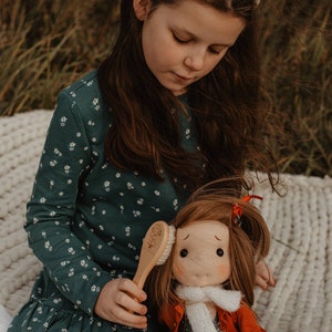 Hannah Waldorf doll inspiration, Organic cotton doll, baby doll and dolls for collectors, gift doll, Art and Doll, waldorf dolls style image 8