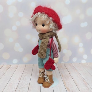 Noel Waldorfdoll doll inspiration, Organic cotton doll, baby doll and dolls for collectors, gift doll, Art and Doll, waldorf dolls style image 4