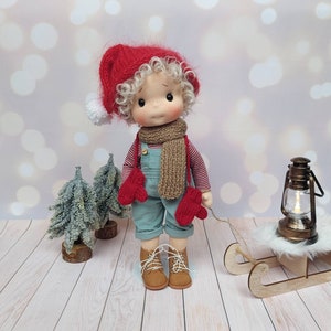 Noel Waldorfdoll doll inspiration, Organic cotton doll, baby doll and dolls for collectors, gift doll, Art and Doll, waldorf dolls style image 1