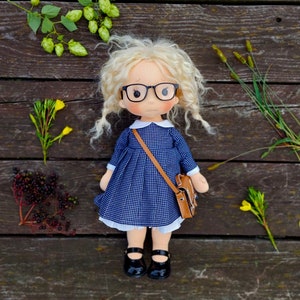 Emily Waldorf doll inspiration, Organic cotton doll, baby doll and dolls for collectors, gift doll, Art and Doll image 2