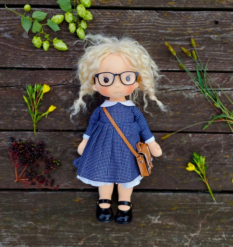 Emily Waldorf doll inspiration, Organic cotton doll, baby doll and dolls for collectors, gift doll, Art and Doll image 2