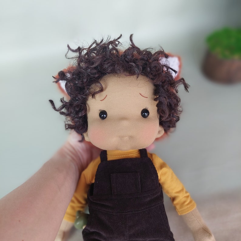 Sammy Waldorf doll inspiration, Organic cotton doll, baby doll and dolls for collectors, gift doll, Art and Doll, waldorf dolls style image 10