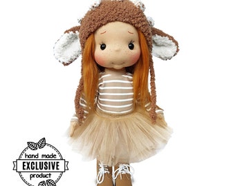 Maya - Inspiration poupée Waldorfdoll, Poupée en coton biologique, poupée bébé et poupées pour collectionneurs, poupée cadeau, Art et Poupée, style poupées waldorf