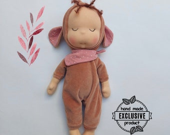 Sweet baby doll- cuddly toy organic cotton doll 30cm/12inch Waldorf doll inspiration