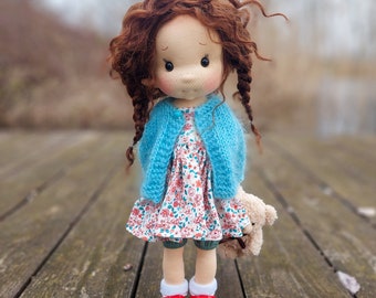 Willow - Full mobile doll, Waldorf doll inspiration, Organic cotton doll, Doll for collectors, gift doll, Art and Doll