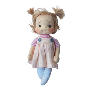 Kiki little hug Waldorf doll inspiration, Organic cotton doll, baby doll and dolls for collectors, gift doll, Art&Doll image 2