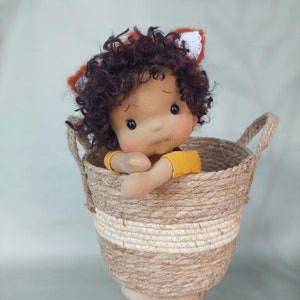 Sammy Waldorf doll inspiration, Organic cotton doll, baby doll and dolls for collectors, gift doll, Art and Doll, waldorf dolls style image 8