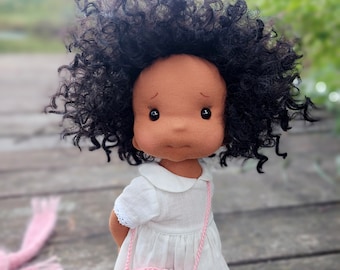 Kiara - Ispirazione bambola Waldorf, bambola di cotone biologico, baby doll e bambole per collezionisti, bambola regalo, arte e bambola