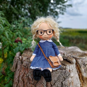 Emily Waldorf doll inspiration, Organic cotton doll, baby doll and dolls for collectors, gift doll, Art and Doll image 6