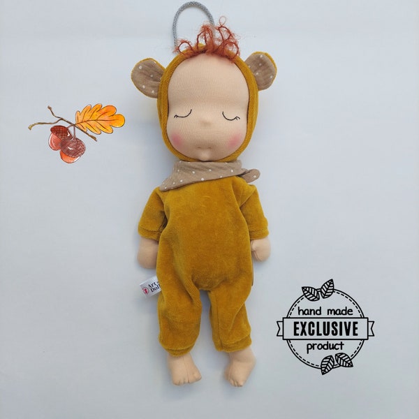 Sweet baby doll- cuddly toy organic cotton doll 30cm/12inch Waldorf doll inspiration