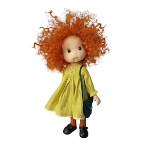 Merida Poupée mobile complète, inspiration poupée Waldorf, poupée en coton biologique, poupée pour collectionneurs, poupée cadeau, Art et poupée, Puppen textile image 4