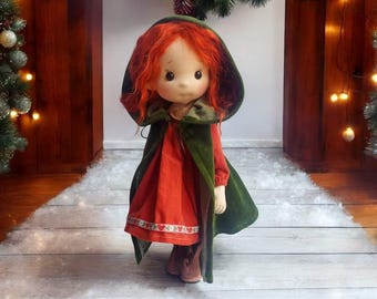 Lea - Full mobile doll, Waldorf doll inspiration, Organic cotton doll, Doll for collectors, gift doll, Art and Doll