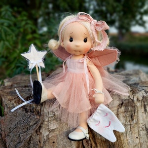 Tooth Fairy - Waldorf doll inspiration, Organic cotton doll, baby doll and dolls for collectors, gift doll, Art and Doll