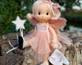 Tooth Fairy - Waldorf doll inspiration, Organic cotton doll, baby doll and dolls for collectors, gift doll, Art and Doll