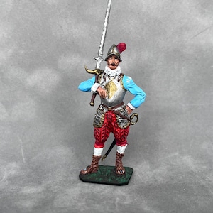 Figurine Miniatures Action Spanish Conquistador 16 th 54mm Tin Soldiers 1\32. Painted&Unpainted