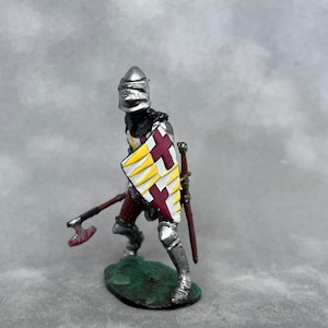 Toy Soldiers Action Figurines European Knight  54 mm Figures 1/32 Scale Tin Miniature Statuette Toys Sculptures  Painted or Unpainted