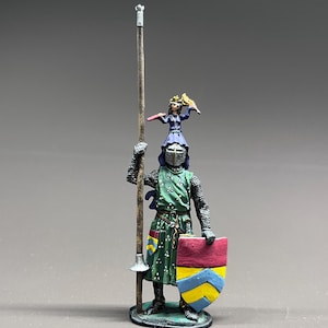 Toy Soldiers Action Figurines European Knight  54 mm Figures 1/32 Scale Tin Miniature Statuette Toys Sculptures  Painted&Unpainted