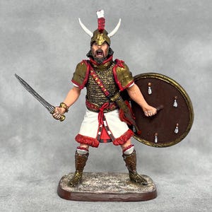 Greek Hoplite 5th BC Handmade Figurines Miniatures 54mm 1/32 tin Painted&Unpainted