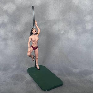 Woman stripper Hand Painted 54mm Tin Toy