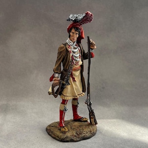 USA. Seminole chief 18th  . Action Soldiers Figurines Miniatures Tin 54mm 1/32 Painted or unpainted