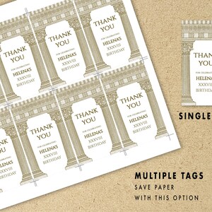 Roman Party Favor Tag: Ancient History Thank You Label (digital ...