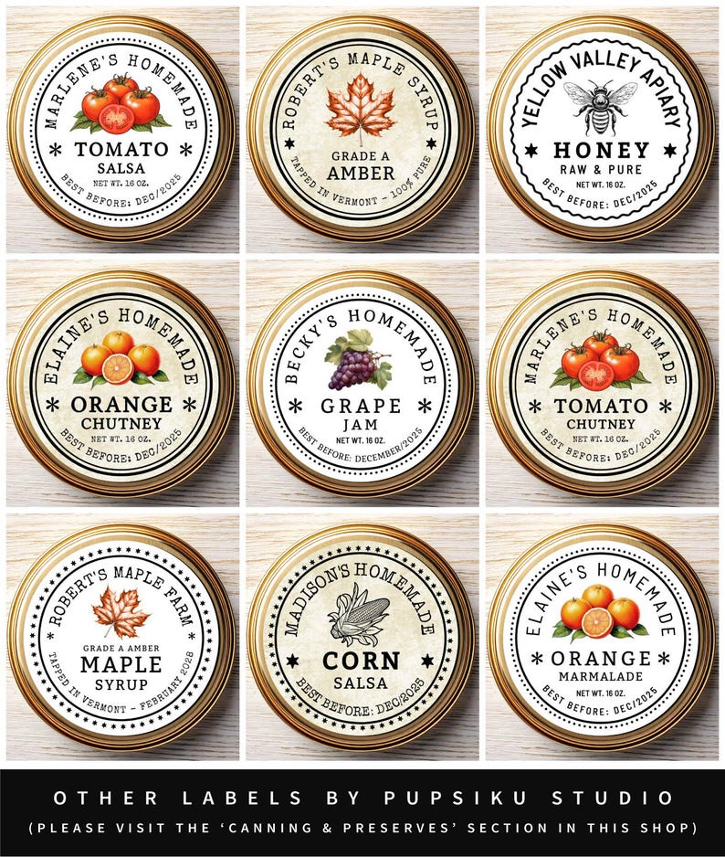 Cherry Jam Label: Editable Round or Square 2x2