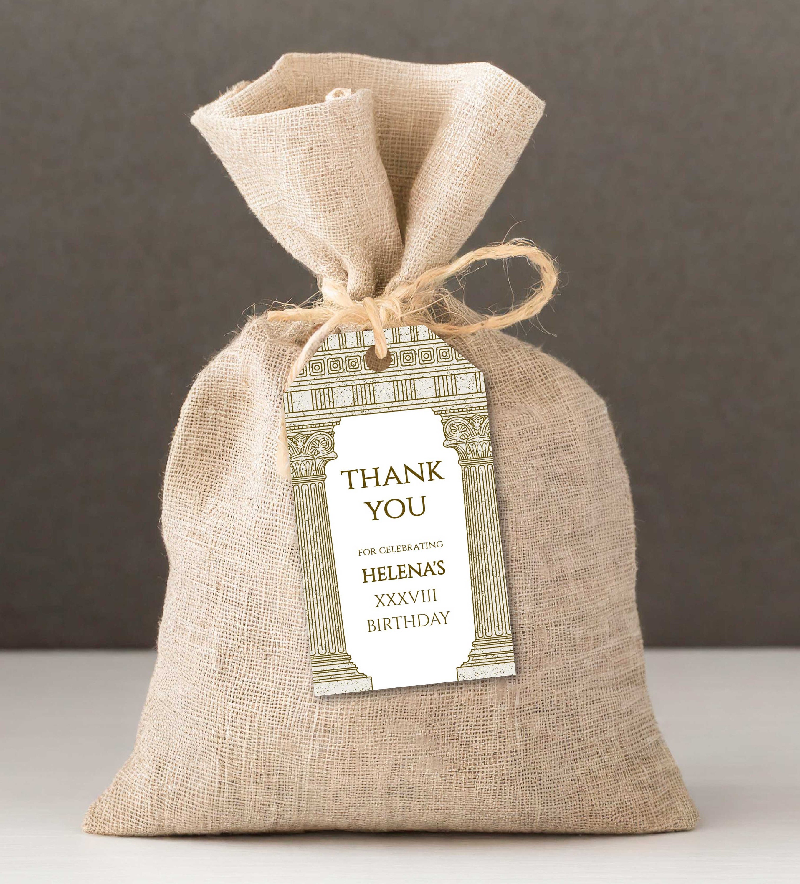 Roman Party Favor Tag: Ancient History Thank You Label (digital ...