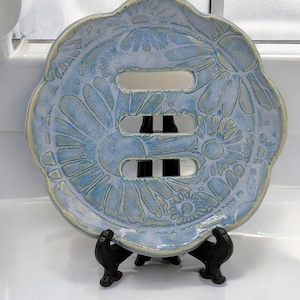 Handmade Ceramic Soap Dish ~ Sponge Holder
