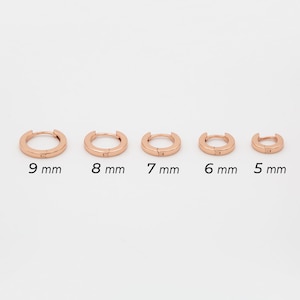 Plain Rose Gold Croissant Hoop Earrings, Small Helix Hoops, Second Hole Silver Hoops, Tiny Cartilage Hoop, Jewelry, Gift, Minimalist Jewelry