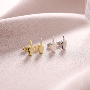 Sterling Silver Middle Finger Earrings: Feminist Jewelry Gift