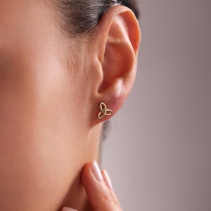 Trinity Knot Stud Earrings in Sterling Silver, Celtic Trinity Infinity Jewellery, Small Earrings, Gift for her, Best Friend Gift