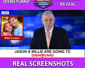 Disney Theme Park Trip Reveal – Breaking News Video Surprise with Mickey Mouse & a REAL Presenter!