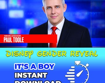 Mickey Mouse Gender Disney Reveal Video – It's a Boy Announcement (Instant Download)