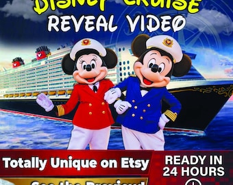 Personalized Mickey and Minnie Cruise Reveal Video | Disney Surprise Trip Announcement for Kids | Custom Vacation Reveal Gift;