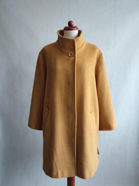 Jacket Basler Alpaka Mantel Women's Vintage Wool Coat With