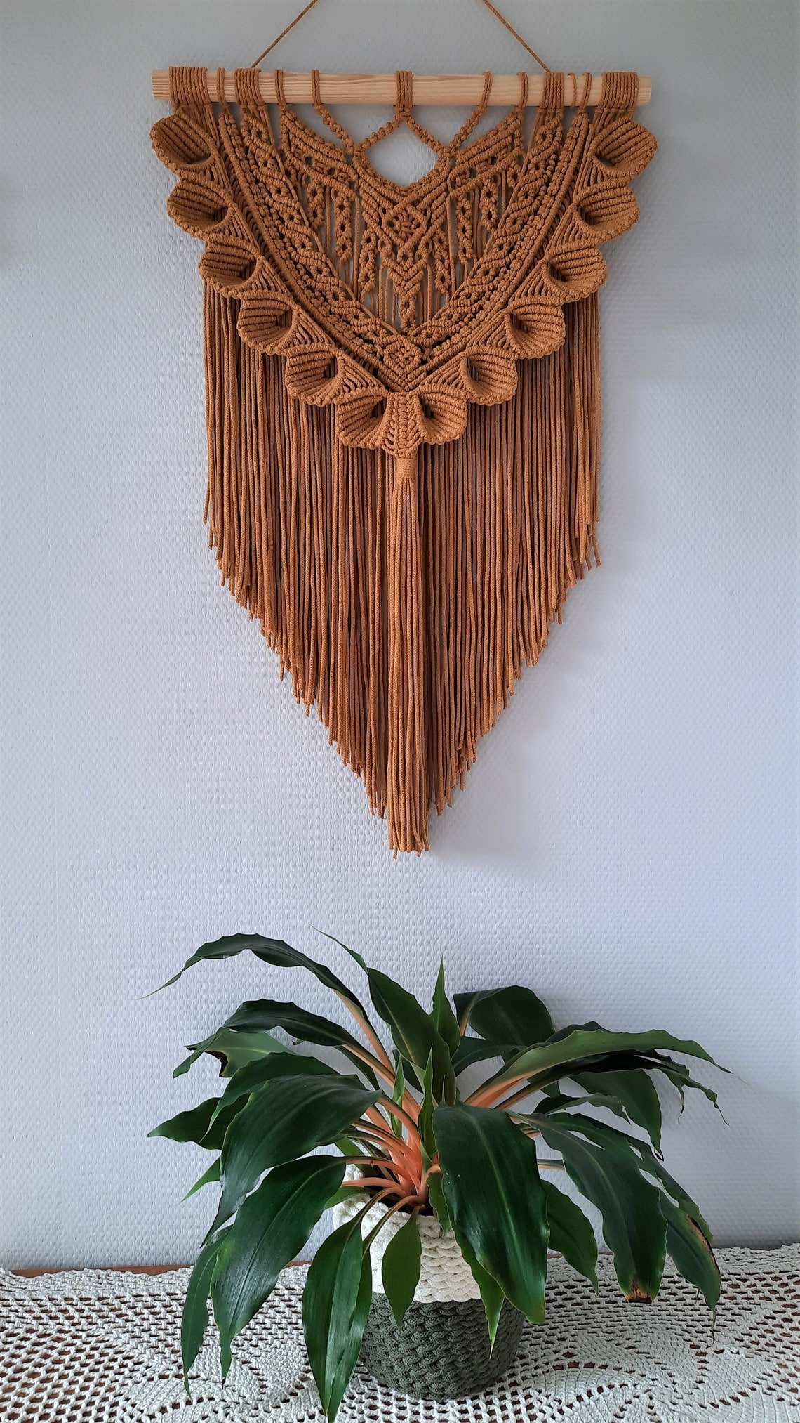 Mustard Macrame Wall Hanging Wall Decoration Wall Tapestry Etsy