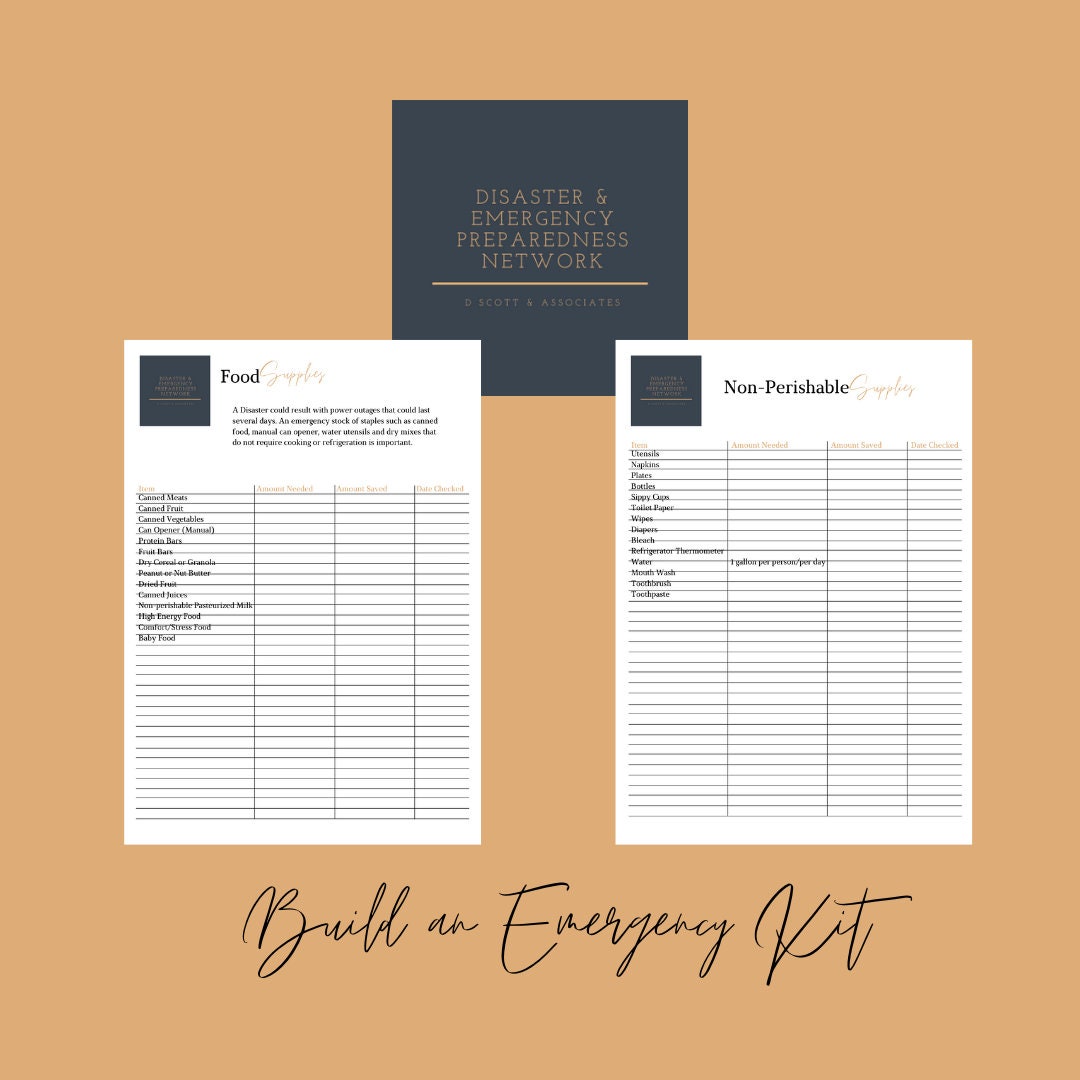 Family Disaster Emergency Preparedness Plan Bundle. PDF Digital ...