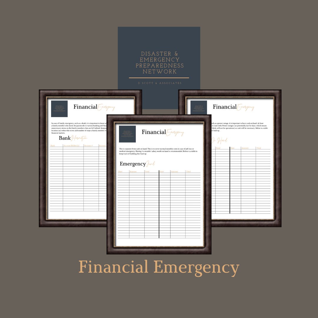Family Disaster Emergency Preparedness Plan Bundle. PDF Digital ...