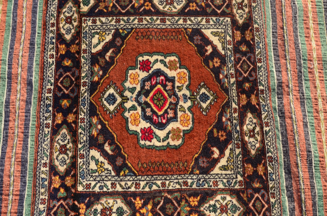 Brown Small Rug Wall Hanging Rug Fireplace Rug Bedside Rug Etsy