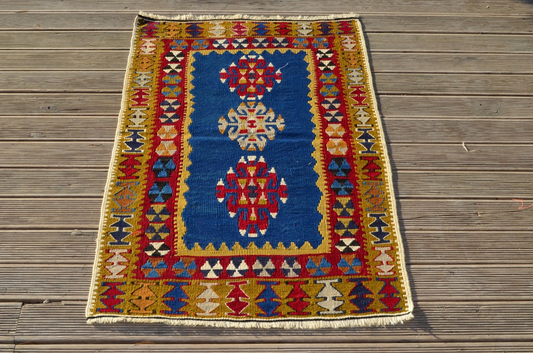 Kitchen Kilim Rug, Bedside Kilim Rug, Beautiful Kilim Rug, Small