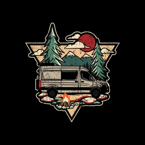 Campfire Van Sticker