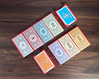Monopoly Tray Bundle - Monopoly Money Organizer + Chance and Community Chest Trays