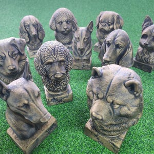 Metallic Gold Dog Busts